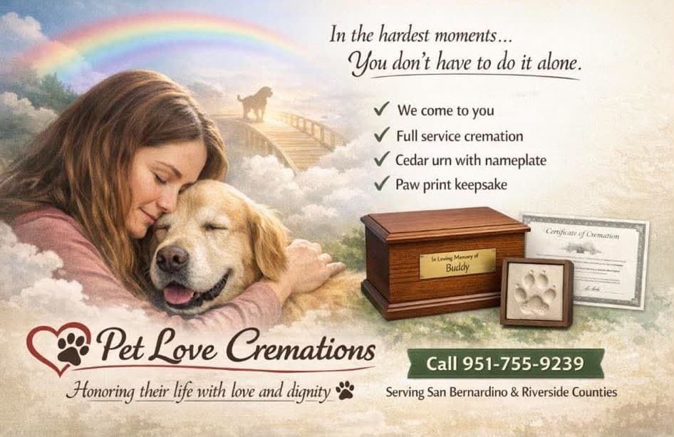 Cedar urn, brass nameplate, and clay paw print keepsake
